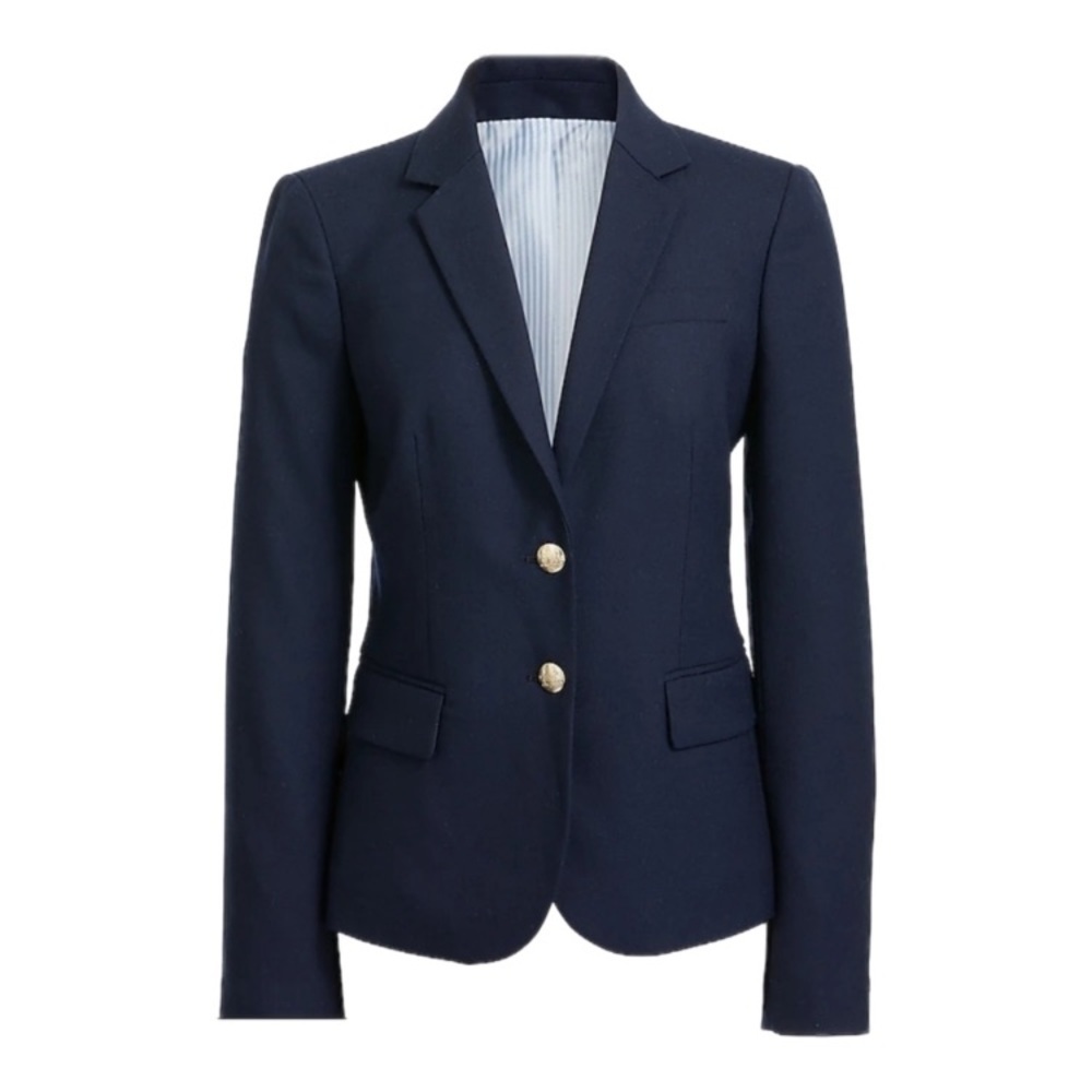 J Crew  Original Schoolboy‎ Blazer Ladies Size 2 wool blend